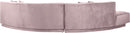 Kenzi Pink Velvet 2pc. Sectional - Town Of Bargains Furniture - NY