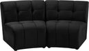 Limitless Black Velvet 2pc. Modular Sectional