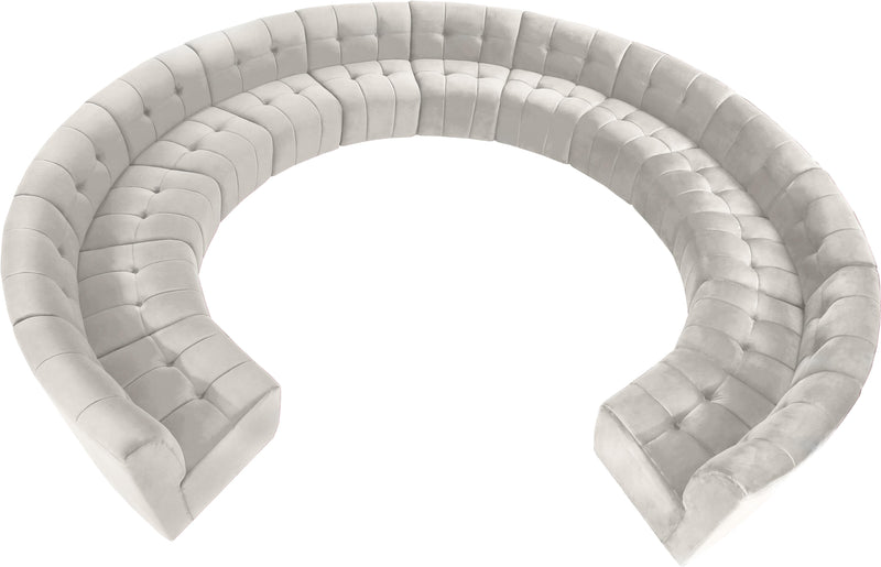 Limitless Cream Velvet 13pc. Modular Sectional