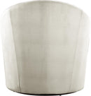 Alessio Cream Velvet Accent Chair - Town Of Bargains Furniture - NY