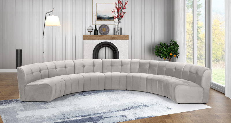 Limitless Cream Velvet 7pc. Modular Sectional