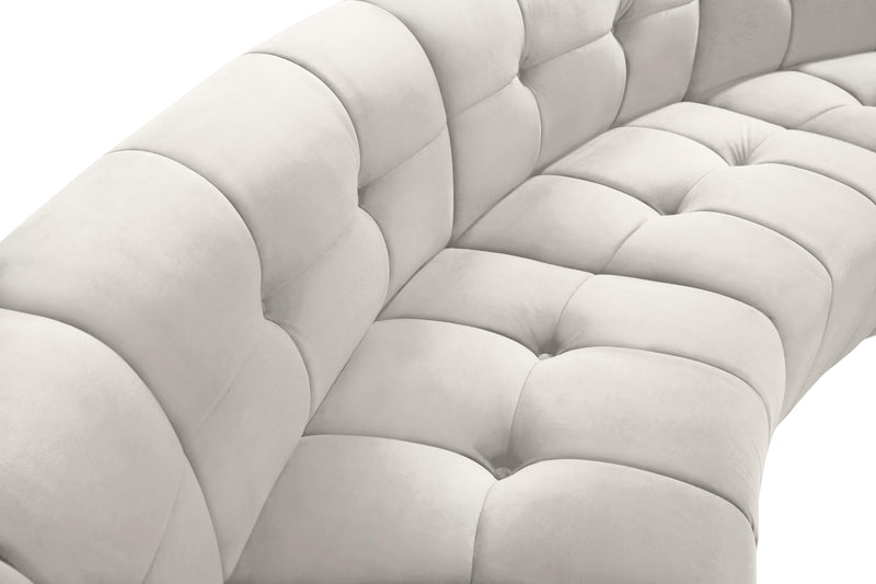 Limitless Cream Velvet 5pc. Modular Sectional - Town Of Bargains Furniture - NY