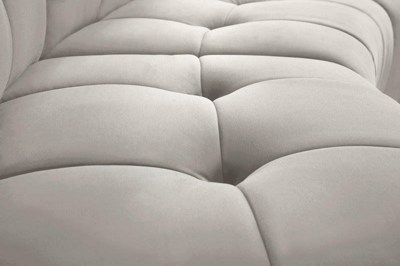 Limitless Cream Velvet 5pc. Modular Sectional - Town Of Bargains Furniture - NY
