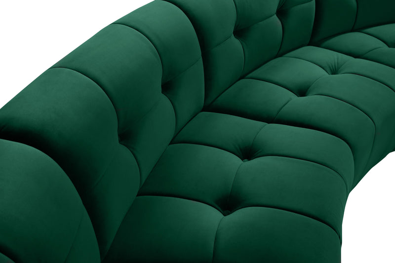 Limitless Green Velvet 9pc. Modular Sectional - Town Of Bargains Furniture - NY