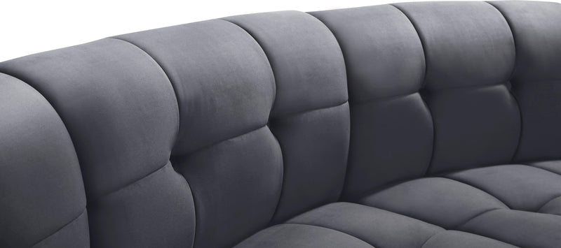Limitless Grey Velvet 7pc. Modular Sectional - Town Of Bargains Furniture - NY