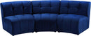 Limitless Navy Velvet 3pc. Modular Sectional