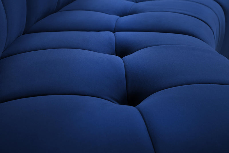 Limitless Navy Velvet 11pc. Modular Sectional - Town Of Bargains Furniture - NY