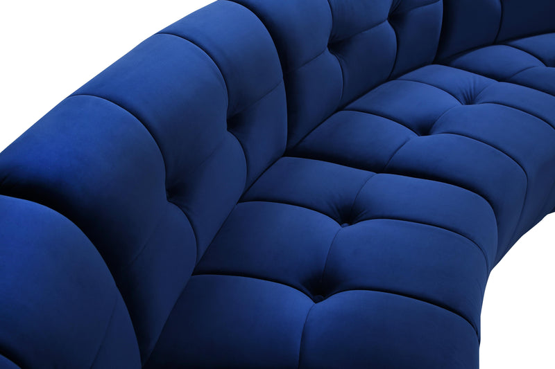 Limitless Navy Velvet 11pc. Modular Sectional - Town Of Bargains Furniture - NY