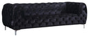 Mercer Black Velvet Sofa - Town Of Bargains Furniture - NY