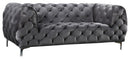 Mercer Grey Velvet Loveseat - Town Of Bargains Furniture - NY