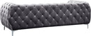 Mercer Grey Velvet Loveseat - Town Of Bargains Furniture - NY