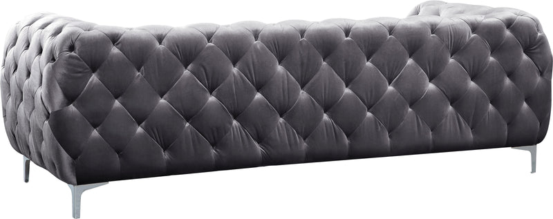 Mercer Grey Velvet Sofa - Town Of Bargains Furniture - NY