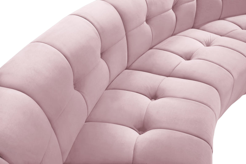 Limitless Pink Velvet 15pc. Modular Sectional - Town Of Bargains Furniture - NY
