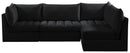 Jacob Black Velvet Modular Sectional - Town Of Bargains Furniture - NY