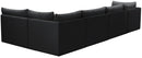 Jacob Black Velvet Modular Sectional - Town Of Bargains Furniture - NY