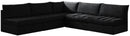 Jacob Black Velvet Modular Sectional - Town Of Bargains Furniture - NY
