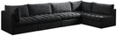 Jacob Black Velvet Modular Sectional - Town Of Bargains Furniture - NY