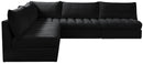Jacob Black Velvet Modular Sectional - Town Of Bargains Furniture - NY