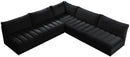 Jacob Black Velvet Modular Sectional - Town Of Bargains Furniture - NY