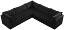 Jacob Black Velvet Modular Sectional - Town Of Bargains Furniture - NY