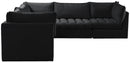 Jacob Black Velvet Modular Sectional - Town Of Bargains Furniture - NY