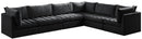 Jacob Black Velvet Modular Sectional - Town Of Bargains Furniture - NY