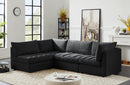 Jacob Black Velvet Modular Sectional - Town Of Bargains Furniture - NY