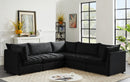 Jacob Black Velvet Modular Sectional - Town Of Bargains Furniture - NY