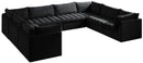 Jacob Black Velvet Modular Sectional - Town Of Bargains Furniture - NY