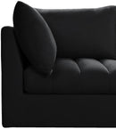 Jacob Black Velvet Modular Sectional - Town Of Bargains Furniture - NY