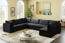 Jacob Black Velvet Modular Sectional - Town Of Bargains Furniture - NY