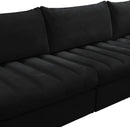 Jacob Black Velvet Modular Sectional - Town Of Bargains Furniture - NY