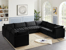 Jacob Black Velvet Modular Sectional - Town Of Bargains Furniture - NY