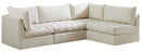Jacob Cream Velvet Modular Sectional - Town Of Bargains Furniture - NY