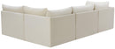 Jacob Cream Velvet Modular Sectional - Town Of Bargains Furniture - NY