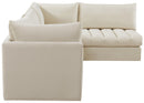 Jacob Cream Velvet Modular Sectional - Town Of Bargains Furniture - NY
