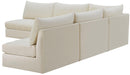 Jacob Cream Velvet Modular Sectional - Town Of Bargains Furniture - NY