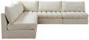 Jacob Cream Velvet Modular Sectional - Town Of Bargains Furniture - NY