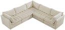 Jacob Cream Velvet Modular Sectional - Town Of Bargains Furniture - NY