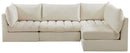 Jacob Cream Velvet Modular Sectional - Town Of Bargains Furniture - NY