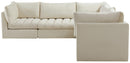 Jacob Cream Velvet Modular Sectional - Town Of Bargains Furniture - NY