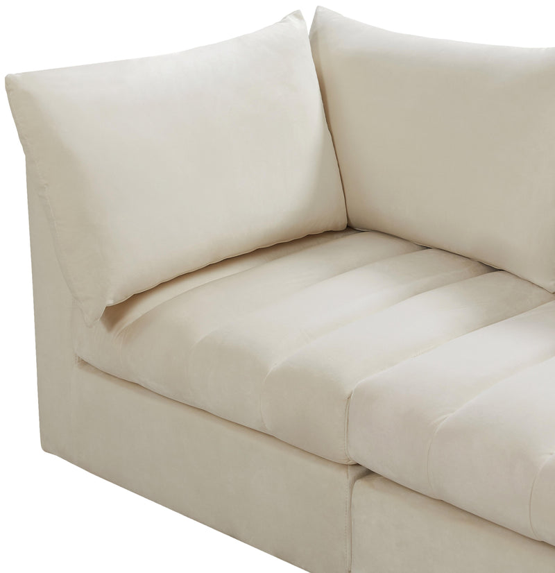 Jacob Cream Velvet Modular Sectional - Town Of Bargains Furniture - NY