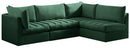 Jacob Green Velvet Modular Sectional - Town Of Bargains Furniture - NY