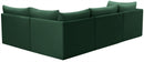 Jacob Green Velvet Modular Sectional - Town Of Bargains Furniture - NY