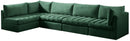 Jacob Green Velvet Modular Sectional - Town Of Bargains Furniture - NY
