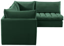 Jacob Green Velvet Modular Sectional - Town Of Bargains Furniture - NY