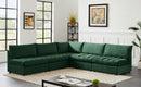 Jacob Green Velvet Modular Sectional - Town Of Bargains Furniture - NY