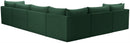 Jacob Green Velvet Modular Sectional - Town Of Bargains Furniture - NY