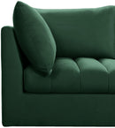 Jacob Green Velvet Modular Sectional - Town Of Bargains Furniture - NY
