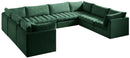 Jacob Green Velvet Modular Sectional - Town Of Bargains Furniture - NY